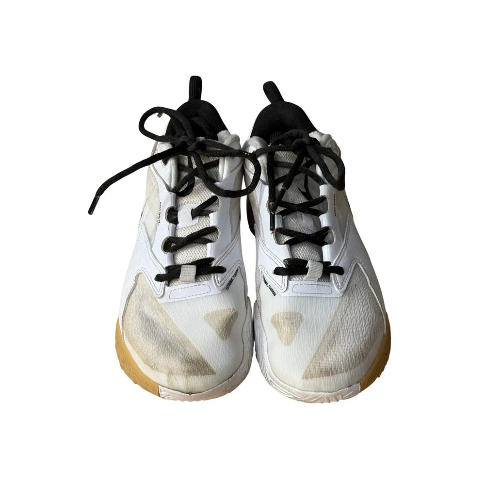 Nike‎ Air Zoom Hyperace 3 White Black Gum Volleyball Shoes FQ7074-101 Kids 4.5